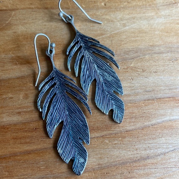 Feather earrings metal - Picture 5 of 5